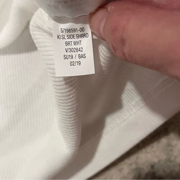 NWT Old Navy Maternity Bright White First-Layer Rib-Knit Side-Shirred Tank Top - Picture 8 of 8